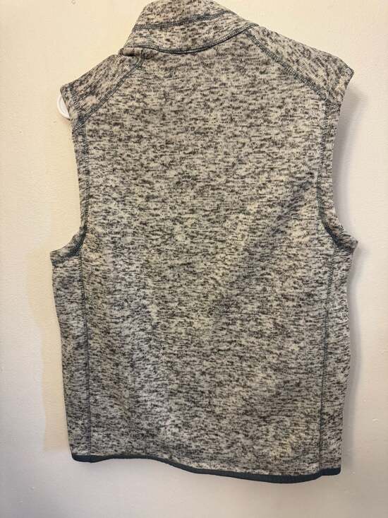 Beverly Hills Polo Club Men's Gray Space-Dyed Sweater Knit Fleece Full-Zip Vest - Picture 2 of 4